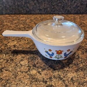 Vintage Corning Ware Country Festival Menuette Pan & Lid P-82-B